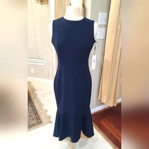 NWT Classic Sz.6 Calvin Klein Navy Dress